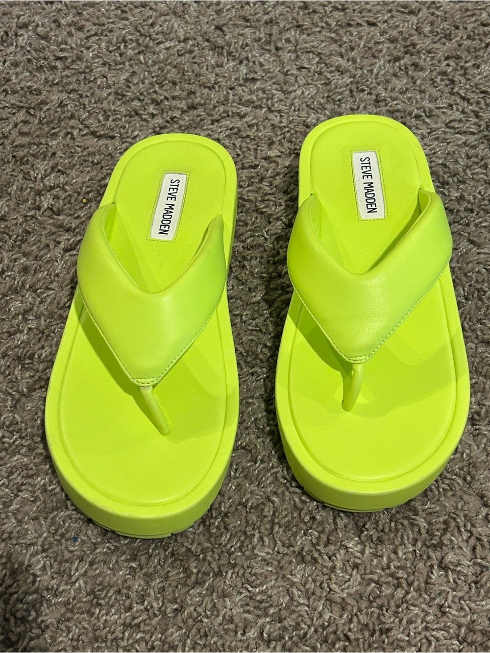 Steve Madden Campana Thong Wedge Sandals Platform , size 7.5